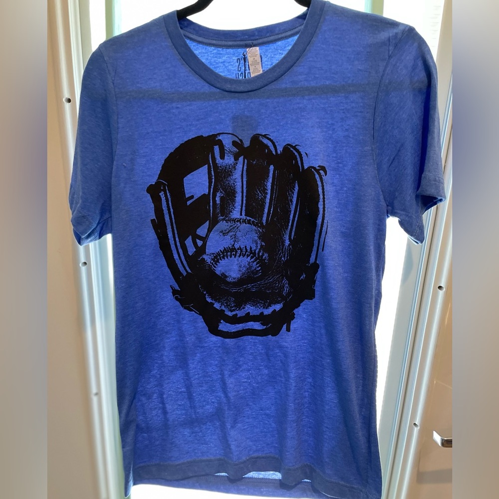 Baseball Glove t-shirt Royal Blue
